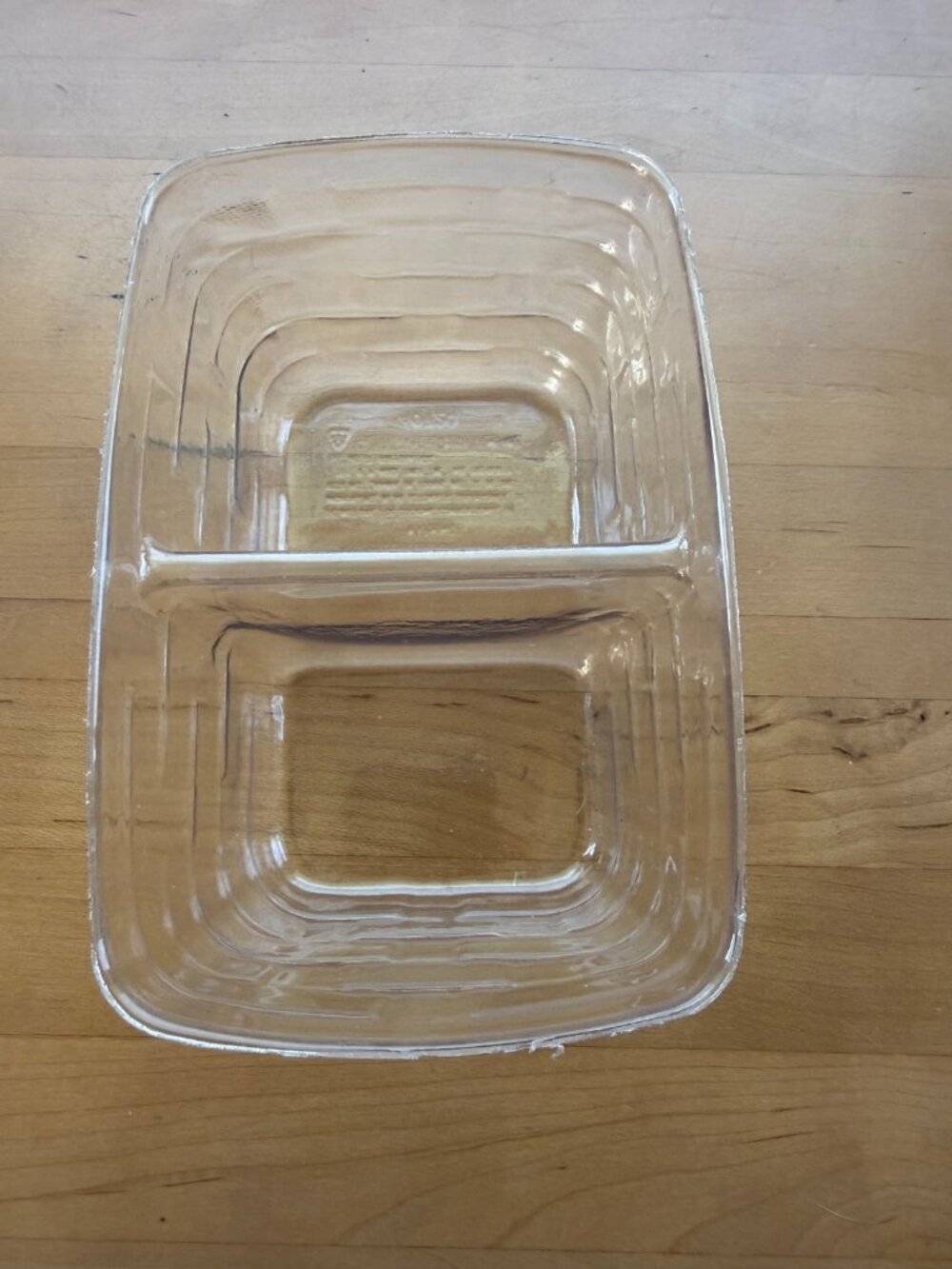 Longaberger Basket Clear Plastic Divided Protector #40720 6"L x 4"W x 3"H